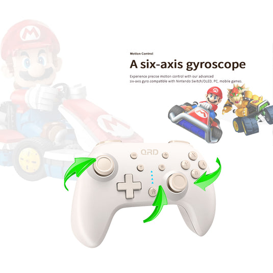 Controlador inalámbrico QRD Junior E5 Mini para Switch/OLED, PC, iOS y Android