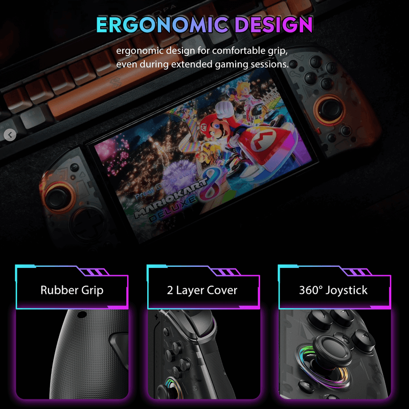 Cargue la imagen en el visor de la galería, QRD Stellar T5 Nintendo Switch Joy-cons Hall effect joystick