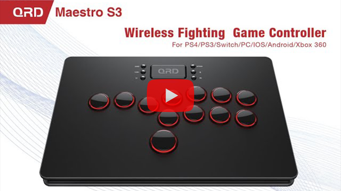 QRD Maestro S3 - Controle de jogo de luta sem fio tudo em um com áudio 