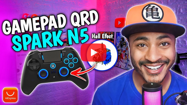 QRD Spark N5 wireless controller for PS4 - Youtube review by FilipeMG