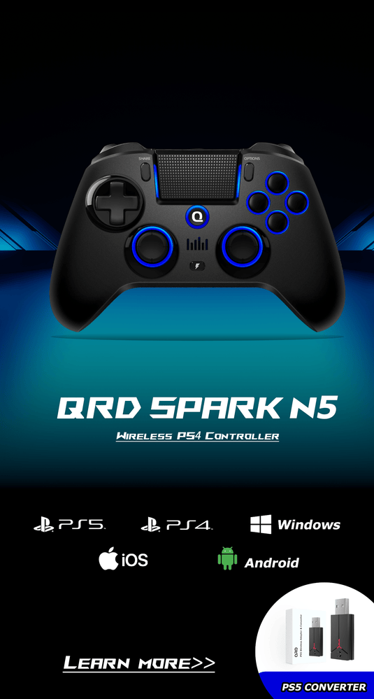 QRD Spark N5 wireless PS4/PS5 controller