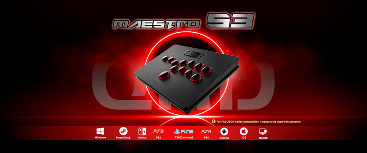 QRD Maestro S3 PS5 wireless leverless Hitbox Fighting Arcade Stick