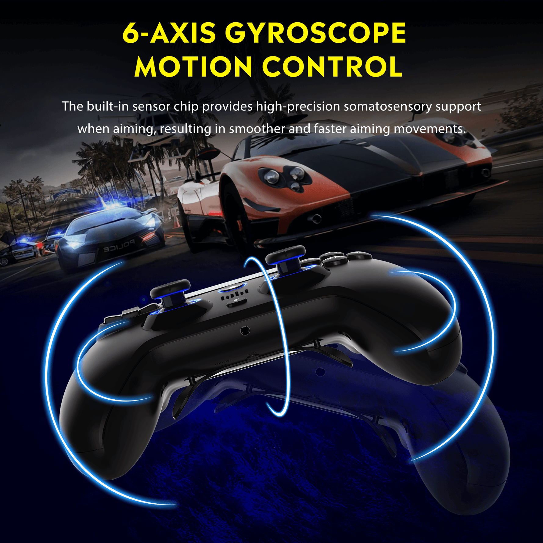 QRD Spark N5 wireless PS5/PS4/PS3 controller with Hall-effect joystick ...